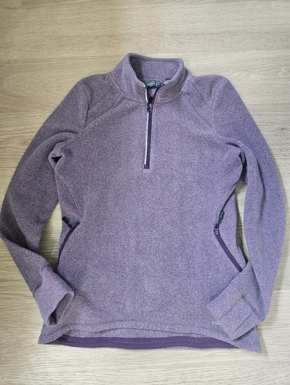 Women's Eddie Bauer Purple Half-Zip Fleece Pullover Sweater